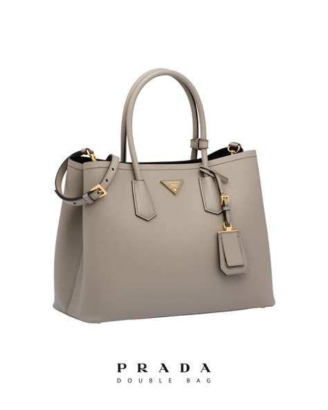 prada bn1801 dimensions|Medium Saffiano Leather Double Prada Bag.